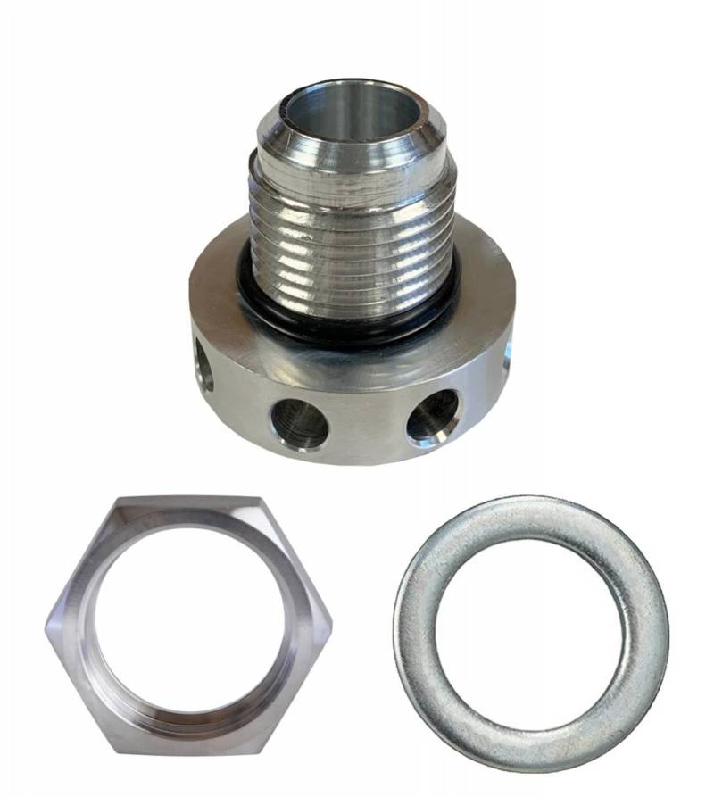 Granatelli -12AN Male Insert Billet Valve Cover Breather thumbnail 2