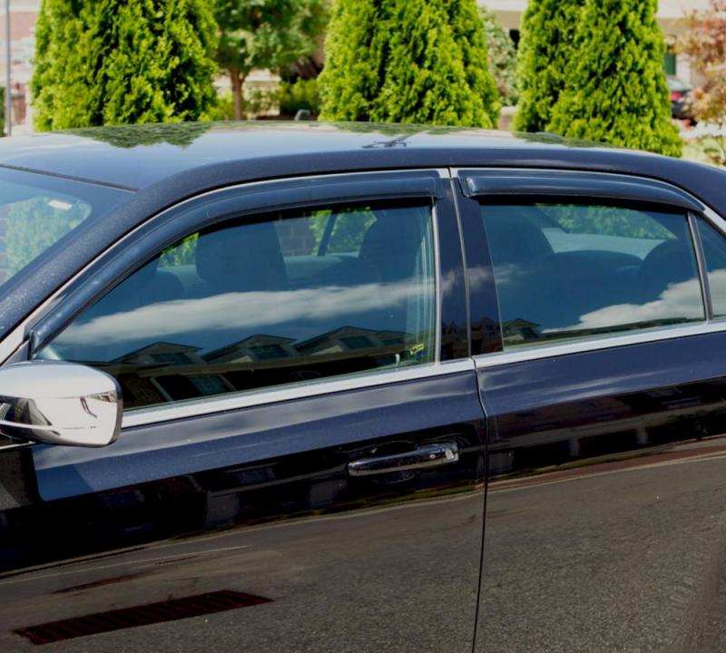 AVS 14-18 Mazda 3 Hatch Ventvisor Outside Mount Window Deflectors 4pc - Smoke thumbnail 9