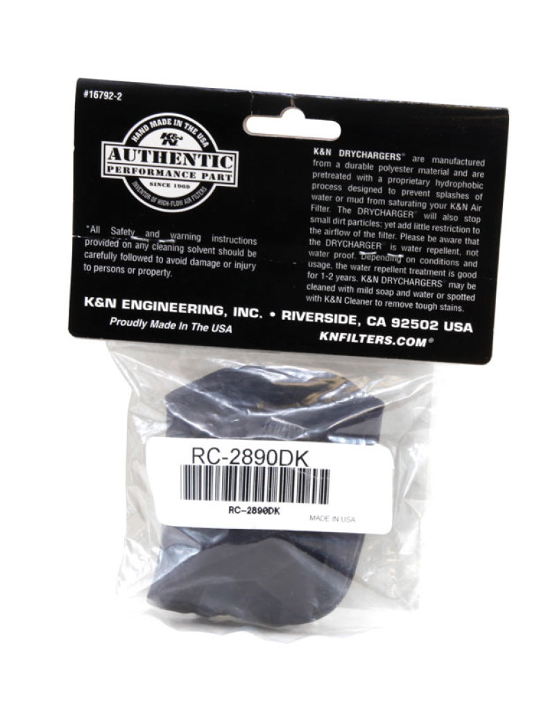 K&N Air Filter Wrap Drycharger RC-2890 Black thumbnail 6