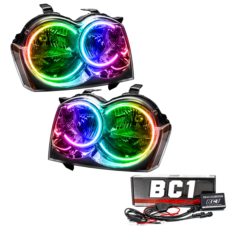 Oracle 05-07 Jeep Grand Cherokee SMD HL (Non-HID) - ColorSHIFT w/ BC1 Controller thumbnail 2