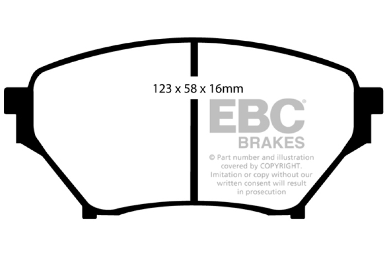 EBC 01-03 Mazda Miata MX5 1.8 (Sports Suspension) Redstuff Front Brake Pads thumbnail 4