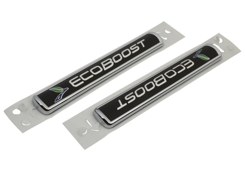 Ford Racing Black/Silver EcoBoost Emblem 3-1/2in x 9/16in - Set of 2 thumbnail 7