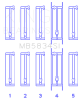 King Engine Bearings Chevrolet 121Ci/Ln2 134Ci +.002 (Size +0.50mm) Main Bearing Set thumbnail 6