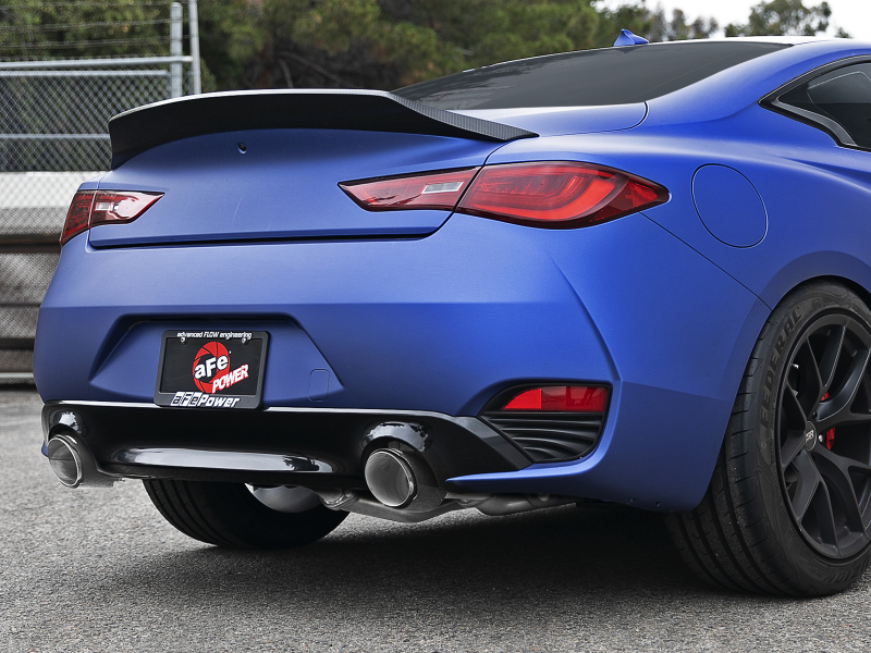 aFe POWER Takeda 2.5in 304 SS Axle-Back Exhaust w/ Carbon Fiber Tips 17-19 Infiniti Q60 V6-3.0L (tt) thumbnail 9