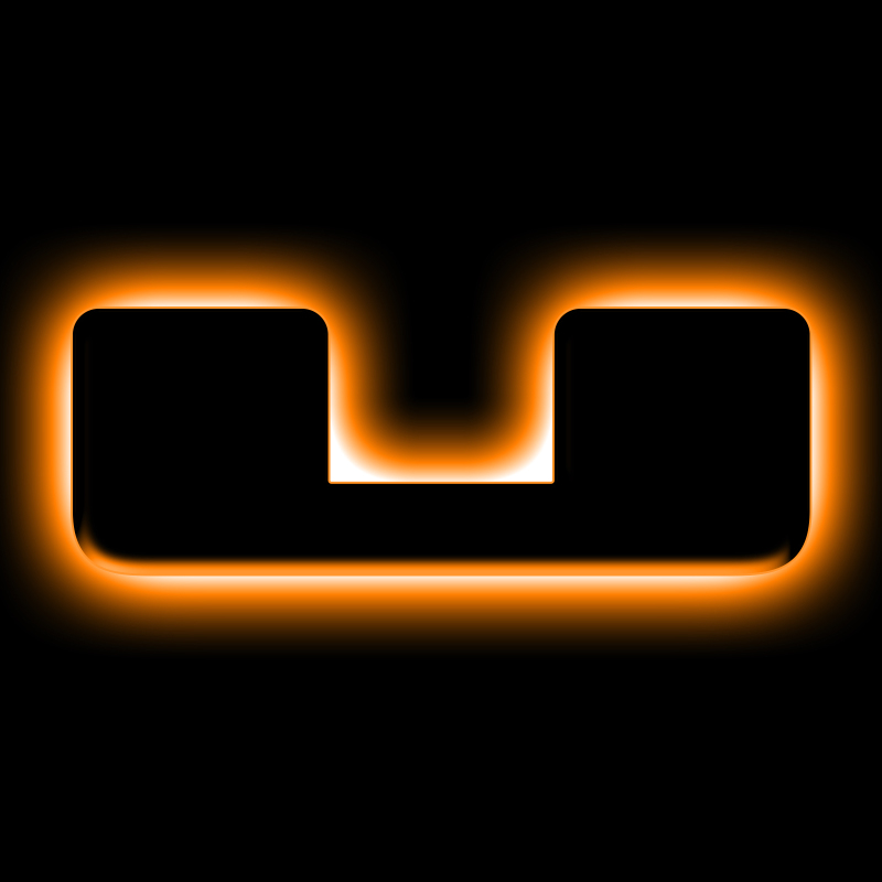 ORACLE Lighting Universal Illuminated LED Letter Badges - Matte Blk Surface Finish - U