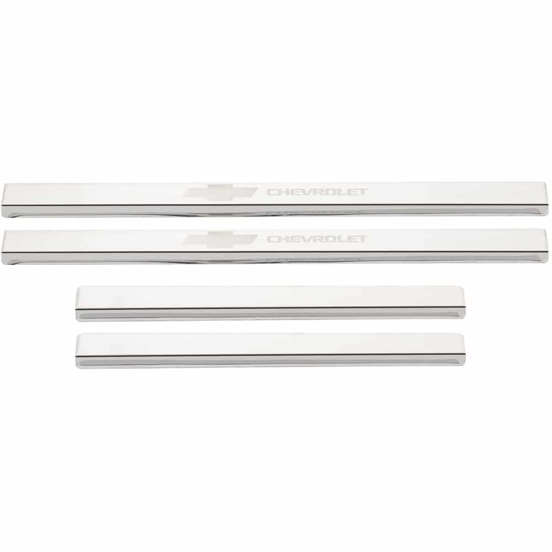 Putco 2019+ Chevrolet Silverado LD- Crew Cab (4pc) w/ Bow Tie Etching SS Door Sills thumbnail 2