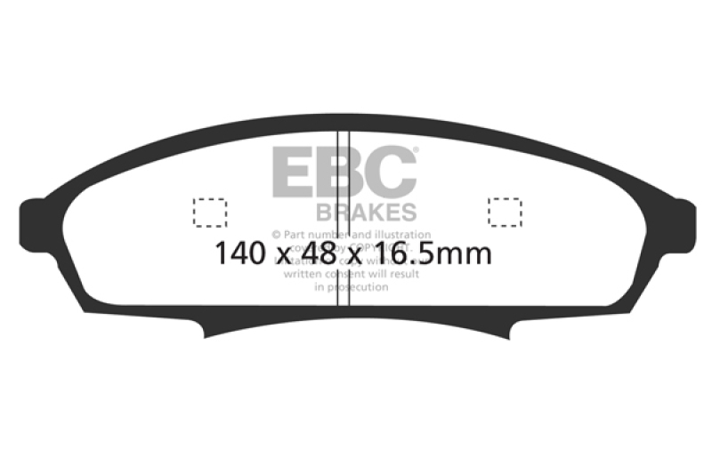 EBC 88-90 Buick Regal 2.8 Ultimax2 Front Brake Pads thumbnail 3