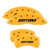 MGP 4 Caliper Covers Engraved Front & Rear Daytona Yellow finish black ch thumbnail 8