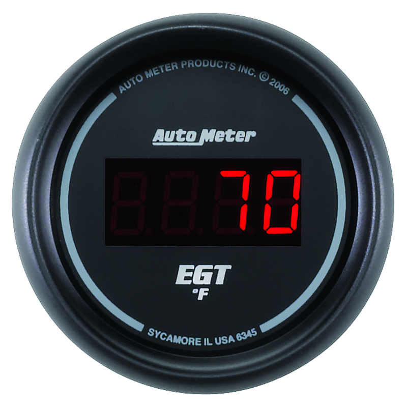 Autometer Z Series 52mm 0-2000 Deg F Digital EGT/Pyrometer Gauge