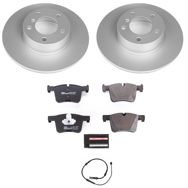 PowerStop Euro-Stop Brake Kits ESK6925 Rotor and Pad Combos, Kits, Front and Rear, Solid Surface Rotors, Semi-metallic Pads, ECE-R90, BMW, Kit thumbnail 9