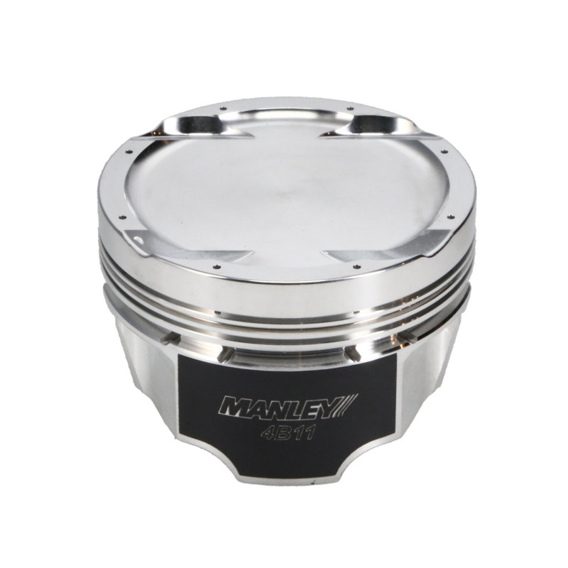 Manley 08+ Mitsubishi 4B11T 86mm STD -11cc Dome 9.0:1 CR Turbo Tuff Series Piston Set w/ Rings thumbnail 9