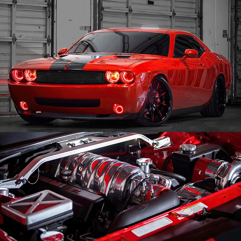 Oracle Dodge Challenger 08-14 Halo Kit (NonProjectorHL) - ColorSHIFT w/ Simple Controller