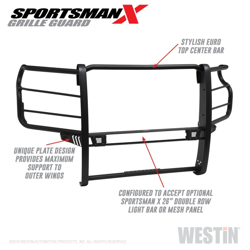 Westin 2020 Chevy Silverado 2500/3500 Sportsman X Grille Guard - Textured Black thumbnail 6