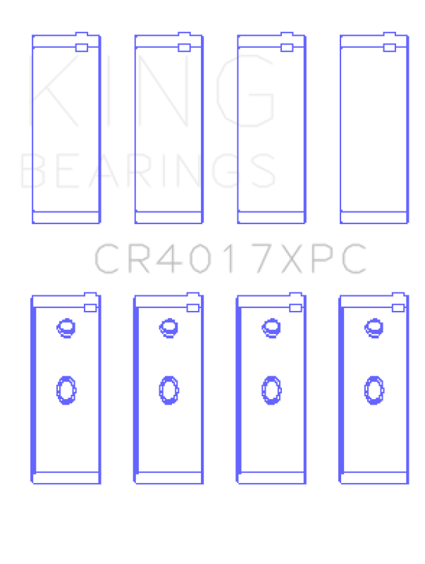 King Engine Bearings Opel 1.8/2.0 X18/20Xe (Size +.026mm) Connecting Rod Bearing Set thumbnail 2