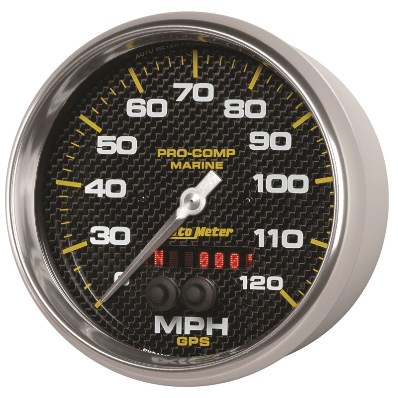 Autometer Marine Carbon Fiber 5in 120mph GPS Speedometer thumbnail 7