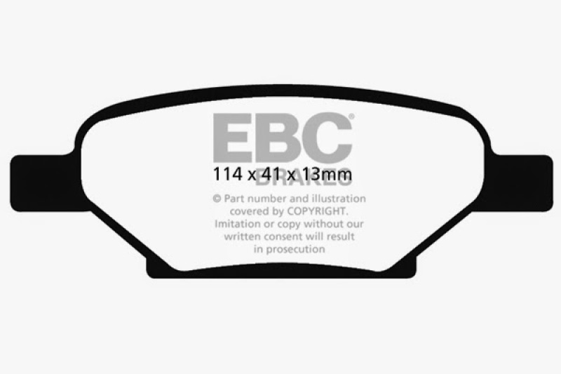 EBC 04-06 Chevrolet Cobalt 2.0 Supercharged Ultimax2 Rear Brake Pads thumbnail 4