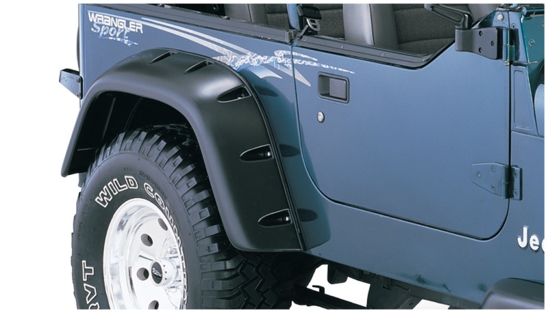 Bushwacker 87-95 Jeep Wrangler Cutout Style Flares 4pc Cutting Optional Not Renegade - Black thumbnail 5