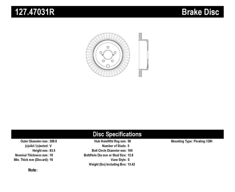 StopTech Slotted & Drilled Sport Brake Rotor thumbnail 2