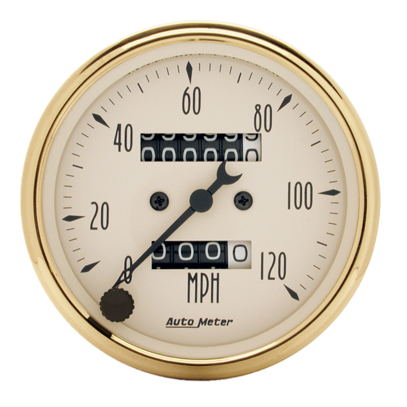 AutoMeter Gauge Speedometer 3-1/8in. 120MPH Mechanical Golden Oldies thumbnail 2