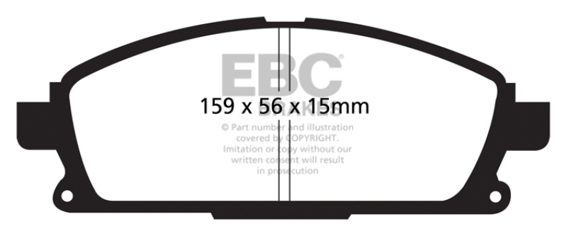 EBC 01 Infiniti Q45 4.1 Yellowstuff Front Brake Pads thumbnail 6