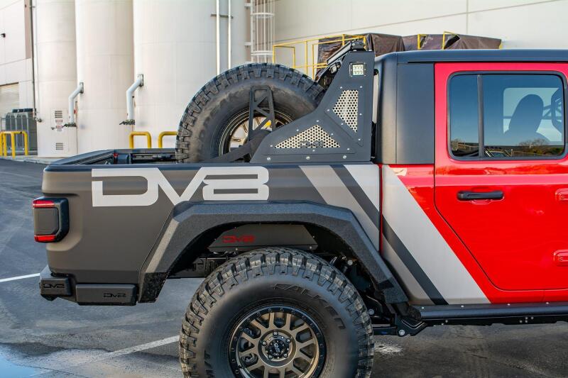 DV8 Offroad 2019+ Jeep Gladiator Universal Stand Up In-Bed Tire Carrier thumbnail 5