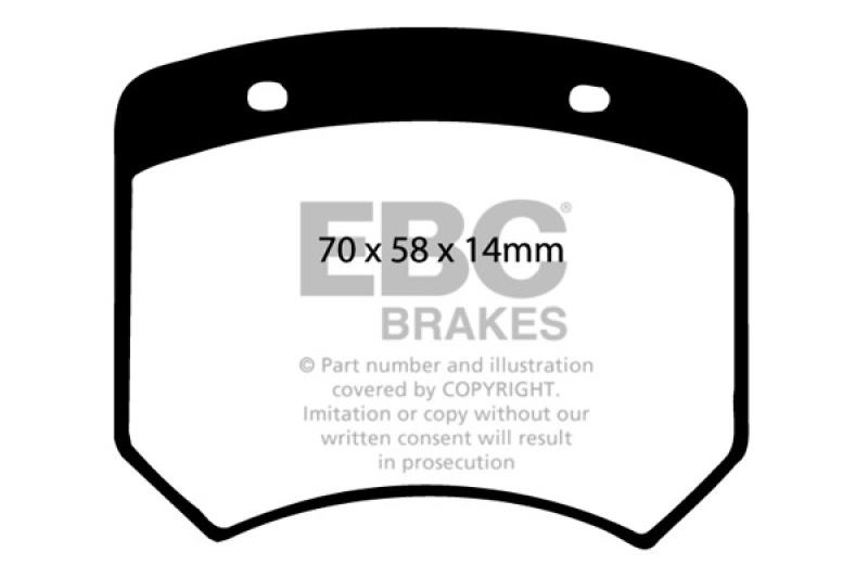 EBC 70-73 Rover Mini 1275 (10in Wheels) Greenstuff Front Brake Pads thumbnail 4