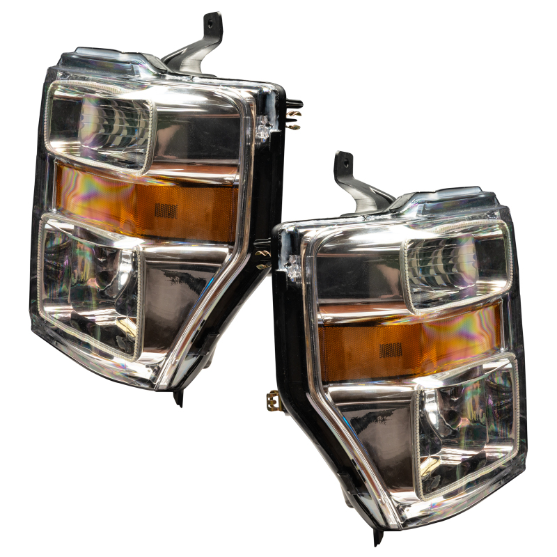 Oracle 08-10 Ford F250/350 Pre-Assembled Halo Headlights- Chrome Housing - w/o Controller thumbnail 6