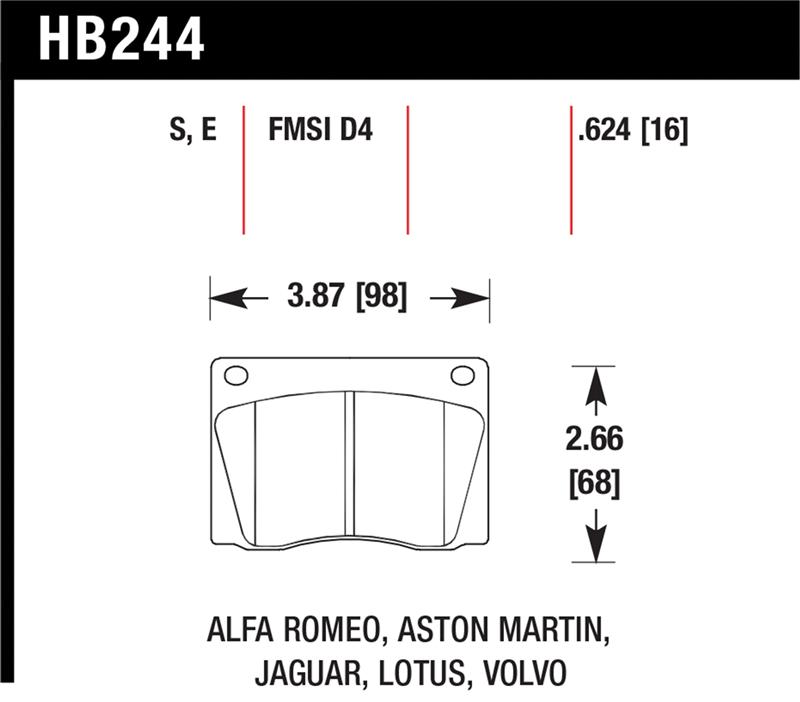 HAWK Blue 9012 Brake Pad Sets