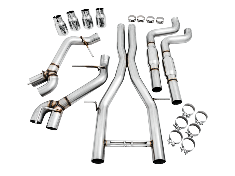 AWE Tuning 16-19 Chevy Camaro SS Resonated Cat-Back Exhaust -Track Edition (Quad Chrome Silver Tips) thumbnail 7