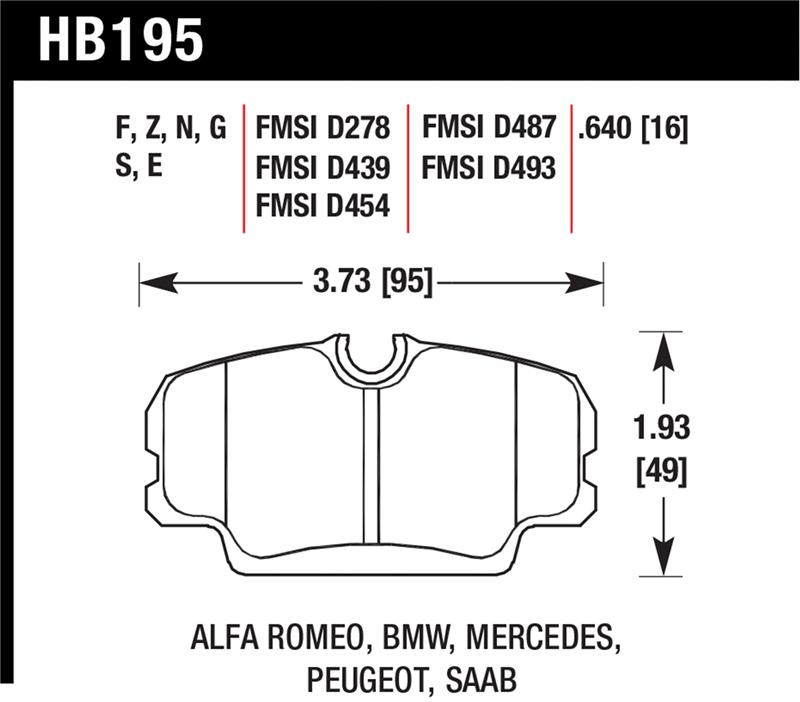 HAWK HP+ Brake Pad Sets