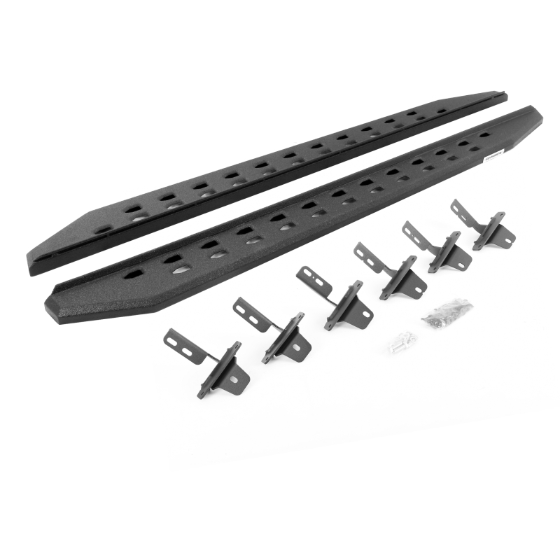 Go Rhino 21-22 Ford Bronco (Excl. Sport) 4DR RB20 Slim Running Boards Kit (w/Brackets) - Bedliner Ct