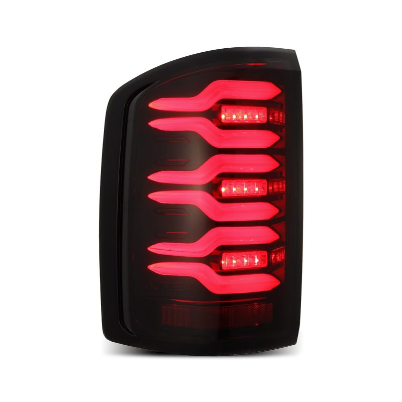 AlphaRex 14-18 GMC Sierra 1500/2500HD/3500HD LUXX-Series LED Tail Lights Blk/Red w/Actv Lgt Seq. Sig thumbnail 4