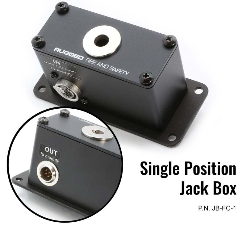 Rugged Radios Jack Box Headset Stations for RRP800 Fire & Safety Intercoms Dual Position Jack Box