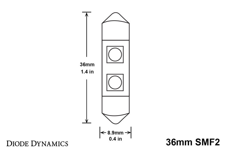 Diode Dynamics 36mm SMF2 LED Bulb Warm - White (Single) thumbnail 8
