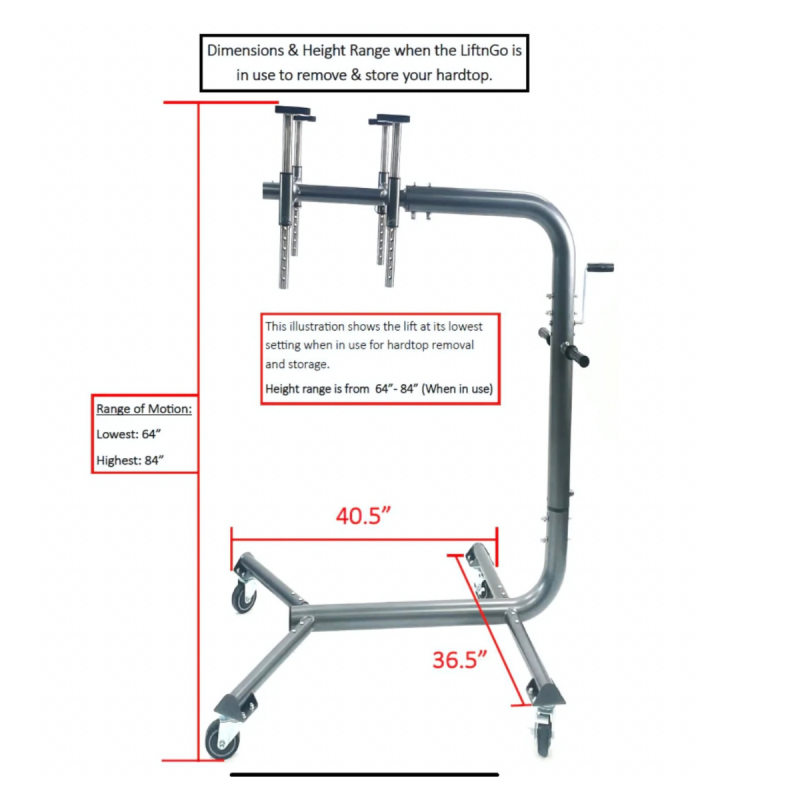 Bestop LIFTnGO - Jeep Wrangler & Ford Bronco 4-Door Hardtop Removal Tool and Storage Device thumbnail 3