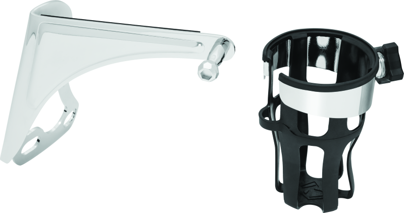 Kuryakyn Reflex Drink Holder Right Side HD Touring Passenger Mount 96-13 Chrome