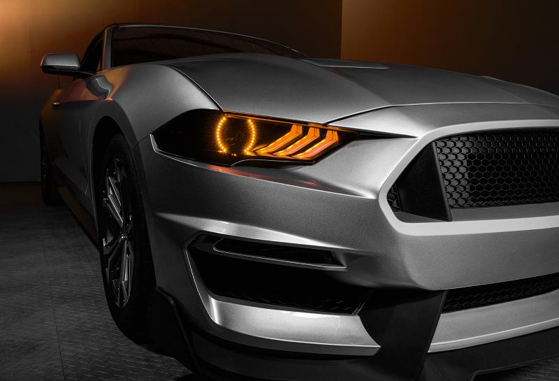 Oracle 18-21 Ford Mustang Dynamic DRL w/ Halo Kit & Sequential Turn Signal - ColorSHIFT thumbnail 5