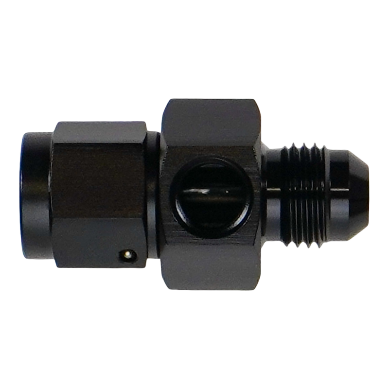 6AN Male Flare to Female Flare Swivel with 1/8th npt