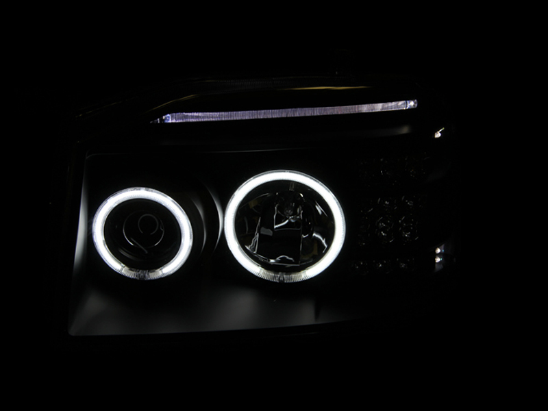 ANZO 2001-2004 Nissan Frontier Projector Headlights w/ Halo Black (CCFL) thumbnail 9
