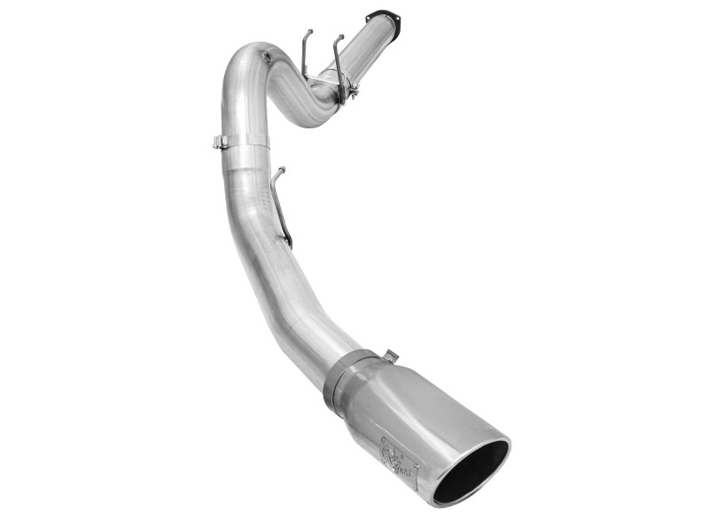 aFe Atlas Exhausts 5in DPF-Back Aluminized Steel Exhaust 2015 Ford Diesel V8 6.7L (td) Polished Tip thumbnail 2
