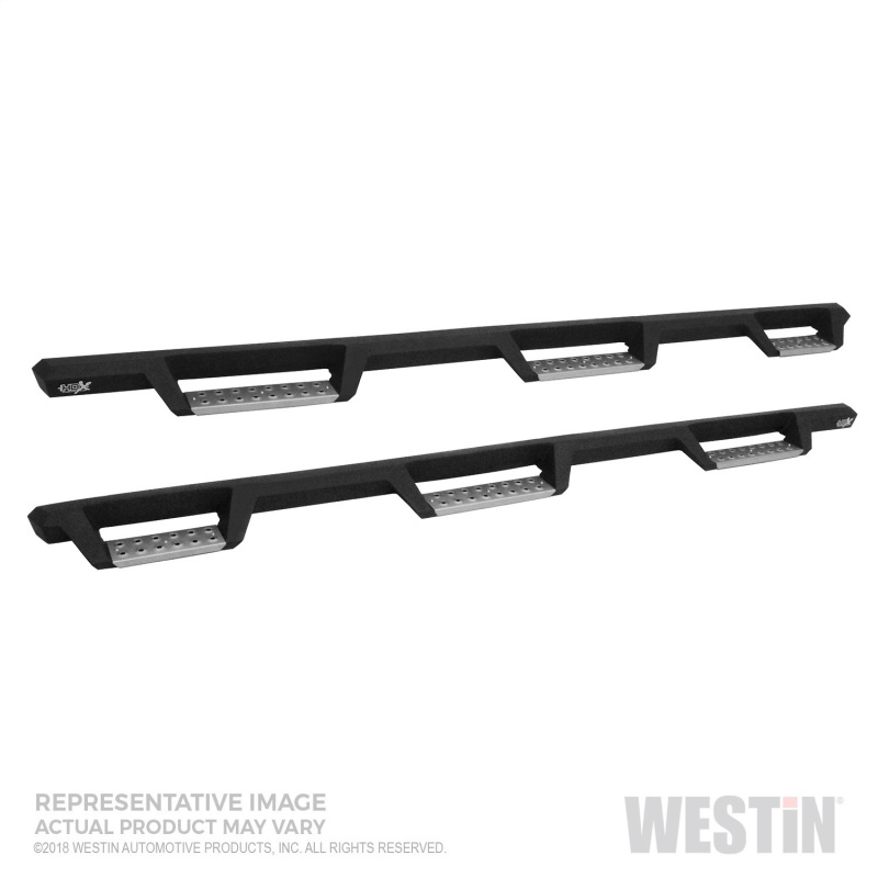 Westin 19-22 RAM 1500 Quad Cab 6.5ft Bed HDX Stainless Drop W2W Nerf Step Bars - Tex. Blk thumbnail 8