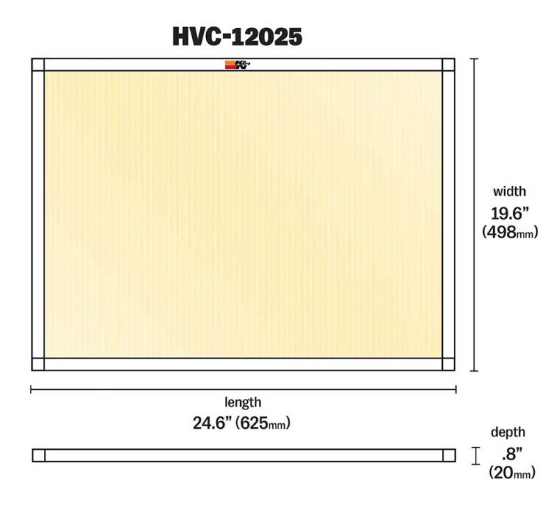 K&N HVAC Filter - 20 x 25 x 1 thumbnail 5