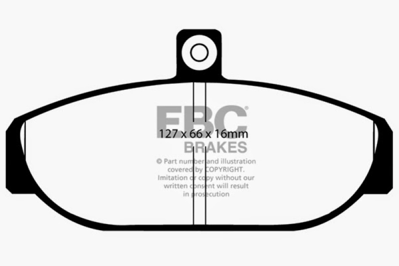 EBC 85-93 Volvo 740 2.1 (Girling) Greenstuff Front Brake Pads thumbnail 3