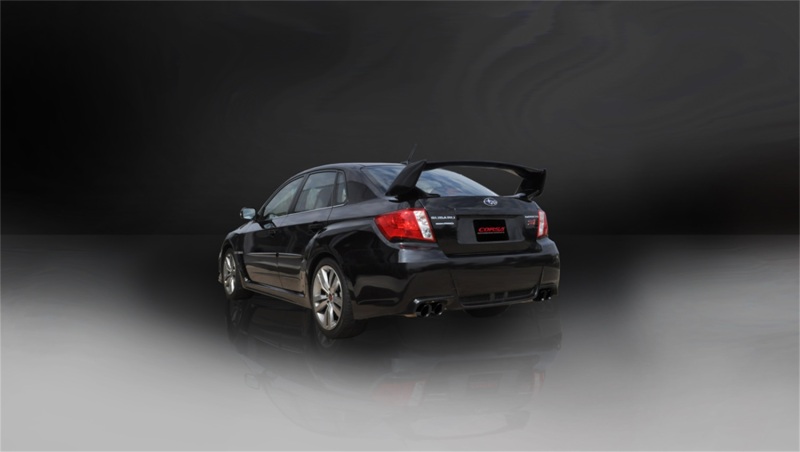 Corsa 2011-2014 Subaru Impreza Sedan STI 2.5L Turbo Manual Black Sport Cat-Back Exhaust thumbnail 3