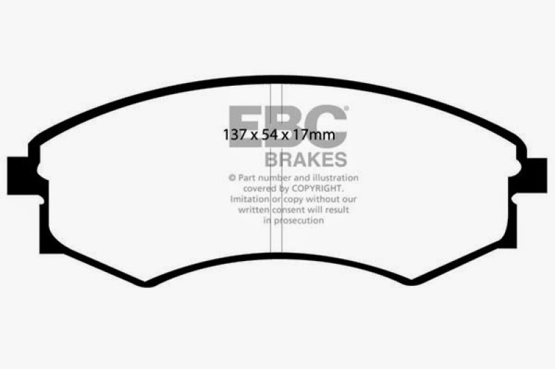 EBC Yellowstuff Brake Pads DP41358R Pads, Yellowstuff, Aramid Fiber, Front, Hyundai, Kia, Set thumbnail 5