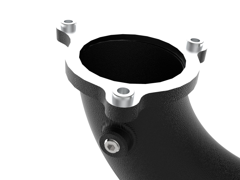 BladeRunner 3 IN Aluminum Hot Charge Pipe Black