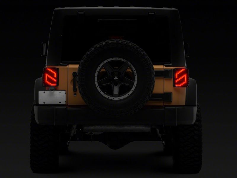 Raxiom 07-18 Jeep Wrangler JK Axial Series Trident LED Tail Lights- Black Housing (Clear Lens) thumbnail 3