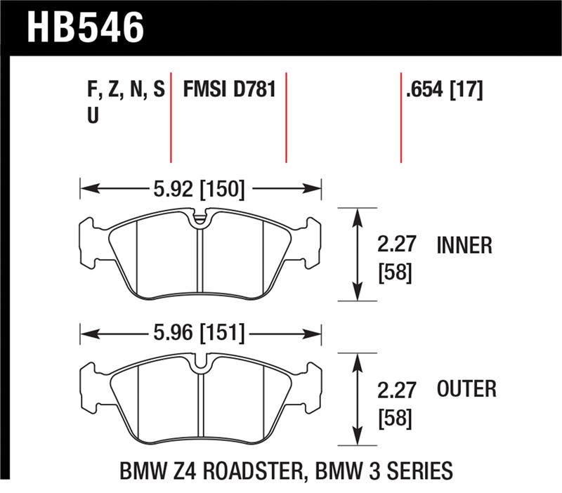 HAWK DTC-70 Brake Pad Sets