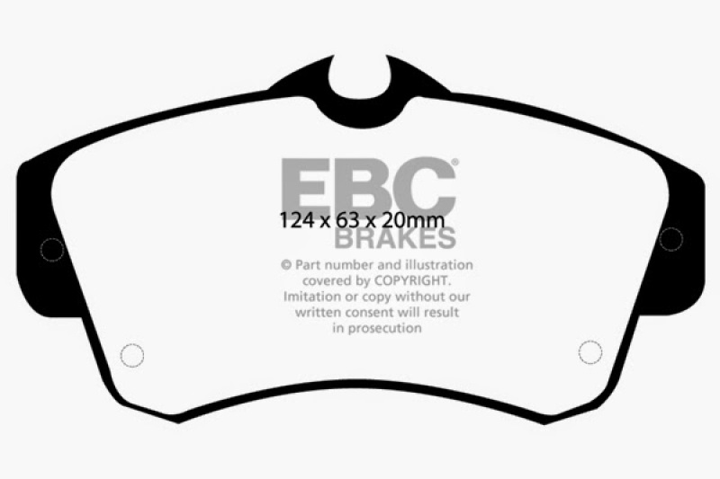 EBC 00-11 Chrysler PT Cruiser 2.4 Greenstuff Front Brake Pads thumbnail 3
