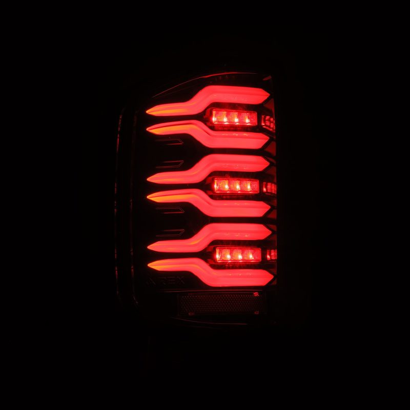 AlphaRex 14-18 Chevy Silverado 1500 Luxx-Series LED Tail Lights Alpha-Black w/Activ Light/Seq Signal thumbnail 7